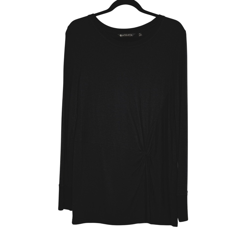 Athleta Women's Small Black Long Sleeve Midi Dress Witchy Whimsigoth Athleisure